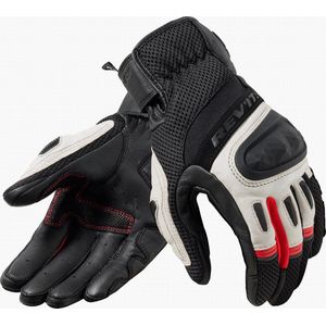 Revit Dirt 4, handschoenen, zwart/lichtgrijs/rood, M