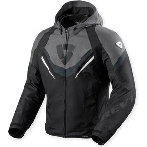 REV'IT! Quantum 3 H2O - Motorjas - Zwart Grijs - Polyester - 4-Seizoenen