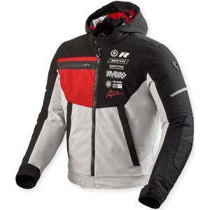 REV’IT! Haste H2O - Motorjas - Zwart Rood - Polyester