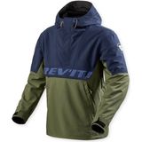 REV'IT! Photon - Motorjas - Donkerblauw Groen - Softshell