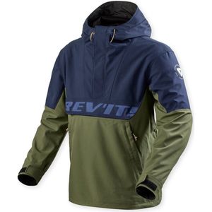 REV'IT! Photon - Motorjas - Donkerblauw Groen - Softshell