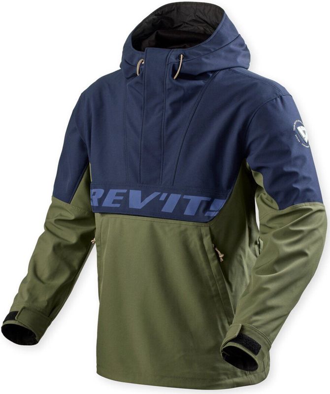 REV'IT! Photon - Motorjas - Donkerblauw Groen - Softshell