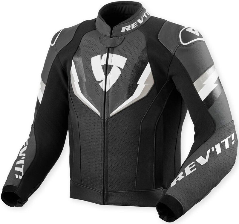 REV’IT! Quantum 3 - Motorjas - Zwart Antraciet - Rundleder