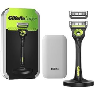 Gillette Labs Scheermachine met Peeling Stick en Reisetui, 1 Handvat, 2 Reserveonderdelen, Magnetische Standaard