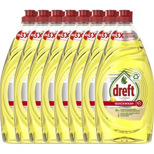 Dreft Platinum Quickwash Vloeibaar Afwasmiddel - Citroen - Voordeelverpakking 8 x 780 ml