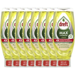 8x Dreft Max Power Afwasmiddel Lemon 640 ml