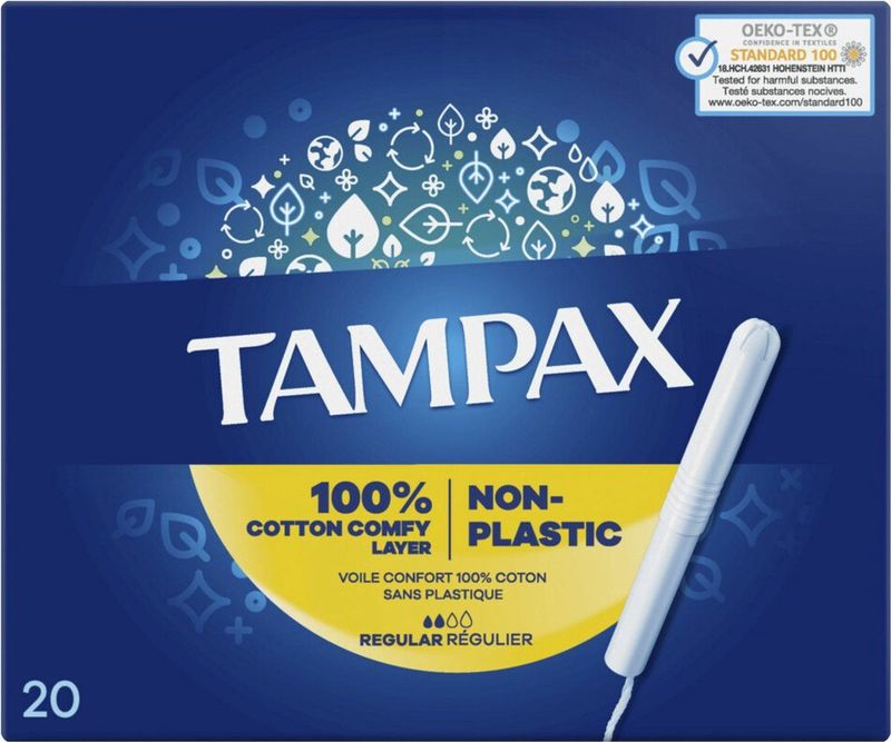 Tampax Tampons Regular met Kartonnen Inbrenghuls - 20 stuks