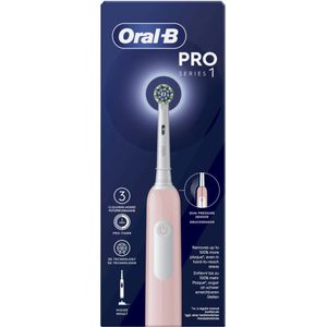 Oral-B Pro Series 1 Elektrische tandenborstel, oplaadbaar, druksensor, duurzame batterij, 1 borstelkop, 1 elektrische tandenborstel, roze, cadeau-idee