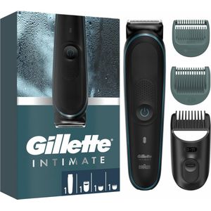 Gillette Körper- und Bikinitrimmer Intimate i5 - Präzisionstrimmer - schwarz/blau
