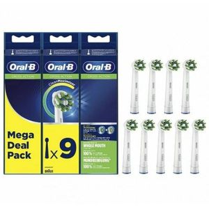 ORAL-B CROSS ACTION OPZETBORSTELS wit, 9 stuks