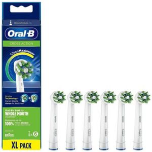 Oral-B - CrossAction - Opzetborstels - 6 Stuks - Voor Elektrische Tandenborstel