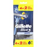 Gillette - Blue3 - Smooth - Wegwerpscheermesjes - 6 Stuks