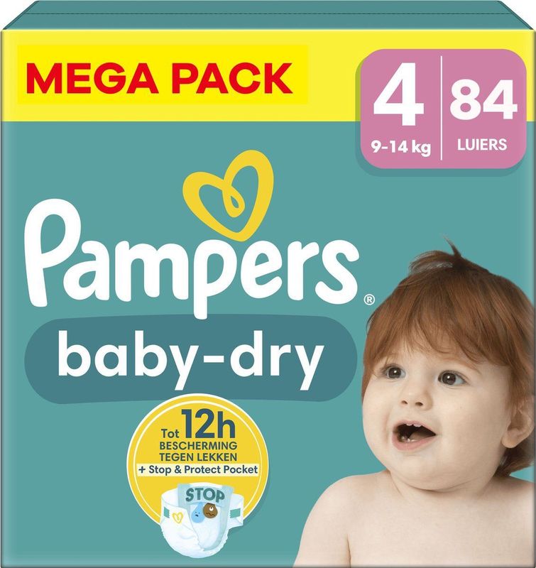 Pampers - Baby Dry - Mega Pack - 84 Stuks - 9/14 KG