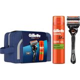 Gillette - ProGlide Fusion 5 - Geschenkset - Scheermes met Houder en Scheergel