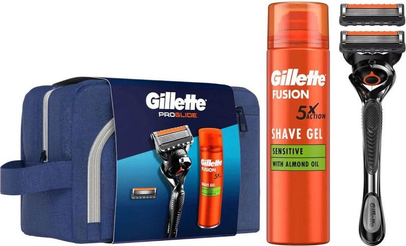 Gillette - ProGlide Fusion 5 - Geschenkset - Scheermes met Houder en Scheergel