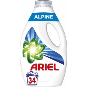 2e halve prijs: Ariel Vloeibaar Wasmiddel Alpine 34 Wasbeurten 1530 ml
