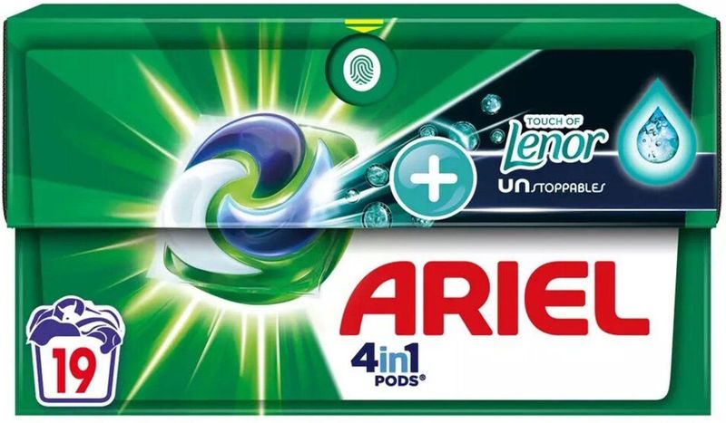 Ariel - 4in1 Wasmiddel Pods - 19 Stuks - Met Lenor Unstoppables