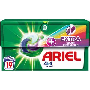 4x Ariel 4in1 Pods Wasmiddelcapsules Extra Fiber Protection 19 stuks