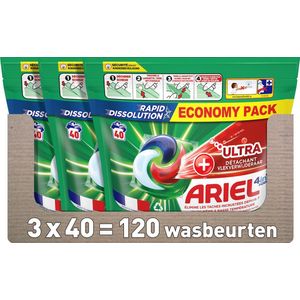 Ariel 4 in 1 pods ultra vlekverwijderaar (3 zakken - 120 wasbeurten)