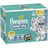 Pampers Baby-Dry - Paw Patrol-editie - Maat 5 (11kg-16kg) - 186 Luiers - Maandbox