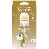 Gillette Venus ComfortGlide Coconut - 1 Handvat + 2 Scheermesjes + Douchehanger