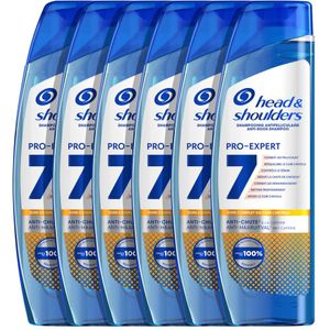 Head & Shoulders Pro-Expert 7 Anti-Haaruitval - Anti-Roos Shampoo - Met Cafeïne - Voordeelverpakking - 6 x 250 ml