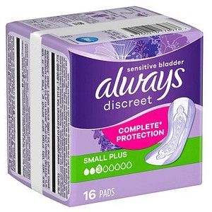 Always Discreet - Incontinentie Inzetstukken - Small Plus - 16 Stuk