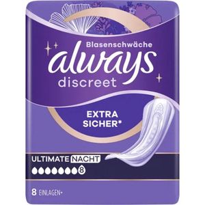 Always Discreet - Maxi Night Incontinentieverband voor Urineverlies - 8 Stuks