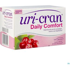 Uri-cran - Daily Comfort - Voedingssupplement - Cranberry - 120 Tabletten