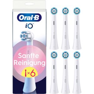Oral-B - iO - Set van 6 Vervangende Opzetborstels - Wit - Hoge Dichtheid
