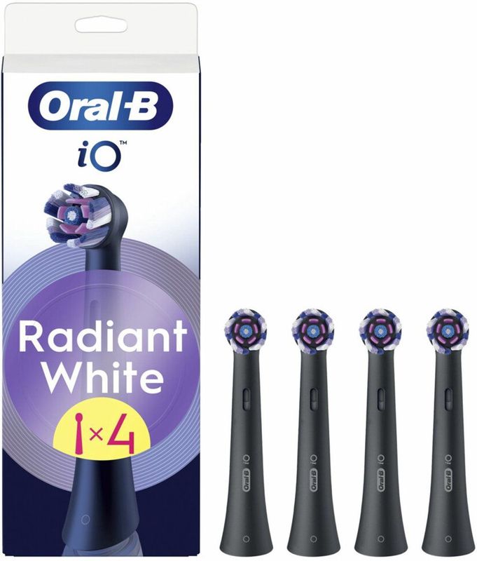 Oral-B Opzetborstels iO Radiant White Zwart - 4 stuks