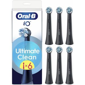 Oral-B - iO Ultimate Clean - Opzetborstels - Zwart - 6 Stuks
