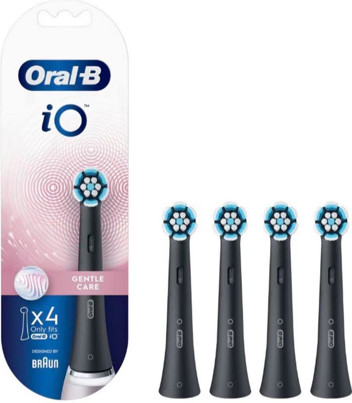 Oral-B Opzetborstels iO Gentle Care Zwart 4 stuks