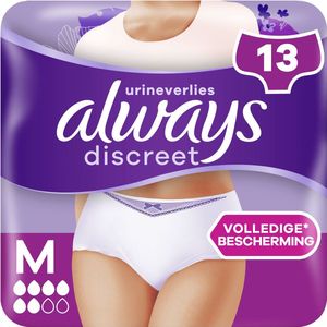 Always Discreet Incontinentiebroekjes bij Urineverlies - Dames Medium - 13 Stuks