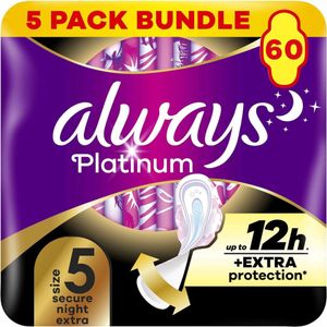 Always - Maandverband Platinum Secure Night Extra Wings - 12 Stuks
