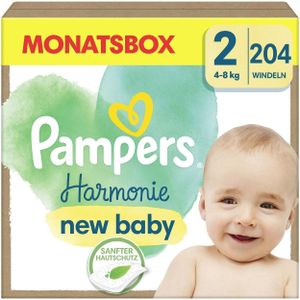 Pampers Harmonie Luiers Maat 2 (4-8kg) 204 stuks