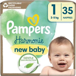 Pampers Harmonie Size 1 wegwerpluiers 2-5 kg 35 st