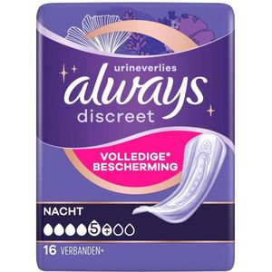 Always Discreet - Nacht - Maandverband - Dun - Bescherming Tegen Lekken