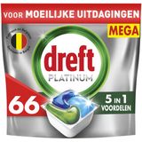 Dreft Vaatwastabletten Platinum All In One Original 66 stuks
