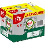 Dreft - All-in-One Platinum - Vaatwastabletten - Citroen - 5 zakken - 170 vaatwasbeurten