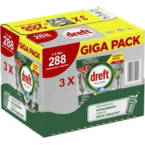 Dreft - Vaatwastabletten Platinum All In One - Original - 96 Stuks