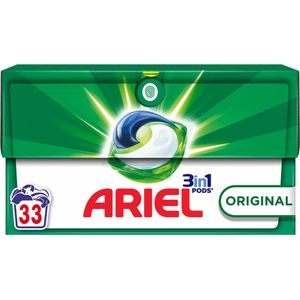 4x Ariel 3in1 Pods Wasmiddelcapsules Original 33 stuks