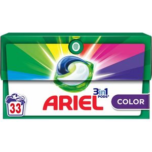 2e halve prijs: Ariel 3in1 Pods Wasmiddelcapsules Color 33 stuks