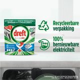 Dreft Platinum Plus All In One - Vaatwastabletten - Deep Clean Fresh Herbal Breeze - Voordeelverpakking 6 x 19 Capsules