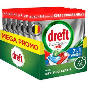 Dreft Vaatwastabletten Platinum Plus Deep Clean 72 stuks