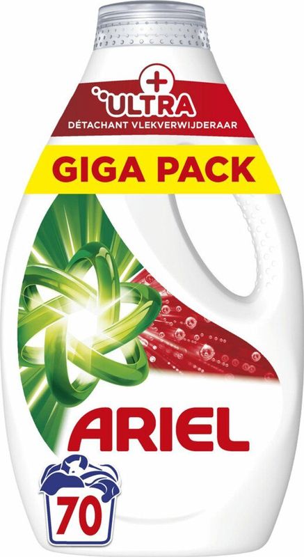 Ariel - Vloeibaar Wasmiddel - 4x 3150 ml - Ultra Vlekverwijderaar - 70 Wasbeurten