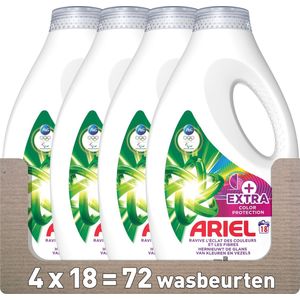 Ariel Vloeibaar Wasmiddel +Extra kleurbescherming - 4 x 18 Wasbeurten