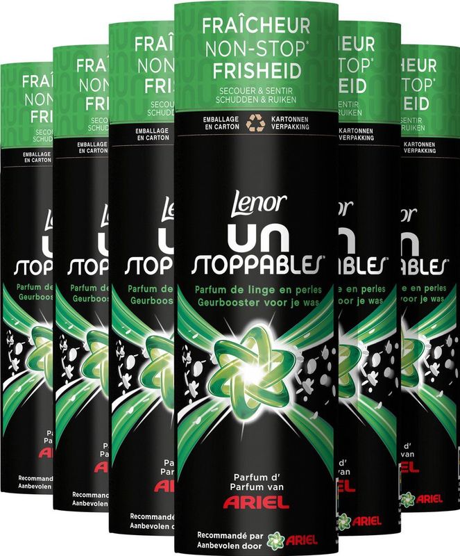 Lenor Unstoppables Geurbooster Voor Je Was - Geur van Ariel - Geurparels - Voordeelverpakking 6 x 235g