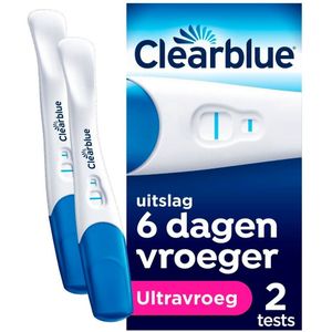 Clearblue Zwangerschapstest Ultravroeg (10mIU) - Uitslag 6 Dagen Eerder - 2 Testen
