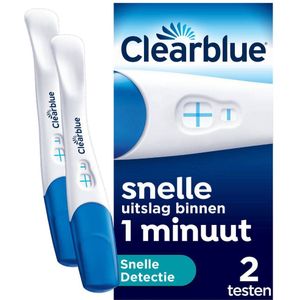 Clearblue Zwangerschapstest Snelle Detectie - Uitslag Binnen Één Minuut - 2 Testen